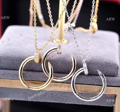 New Copy Cartier Juste Un Clou Diamond Pendant Nail Necklace